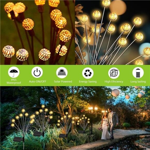 Solar Garden Lights 2-Pack, New Upgraded - Swaying with The Wind - Picture 6 of 7